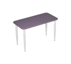 PLAYFORM 221 modulární hravé stoly, výška 750 mm, kovová podnož bílá, deska 25 mm, šeříková